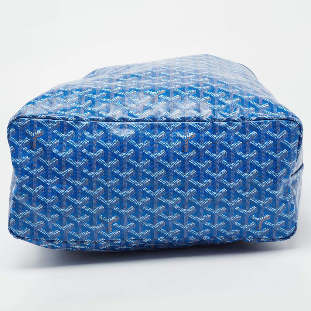 Goyard Blue Goyardine Coated Canvas and Leather Saint Louis PM Tote商品第6张图片规格展示