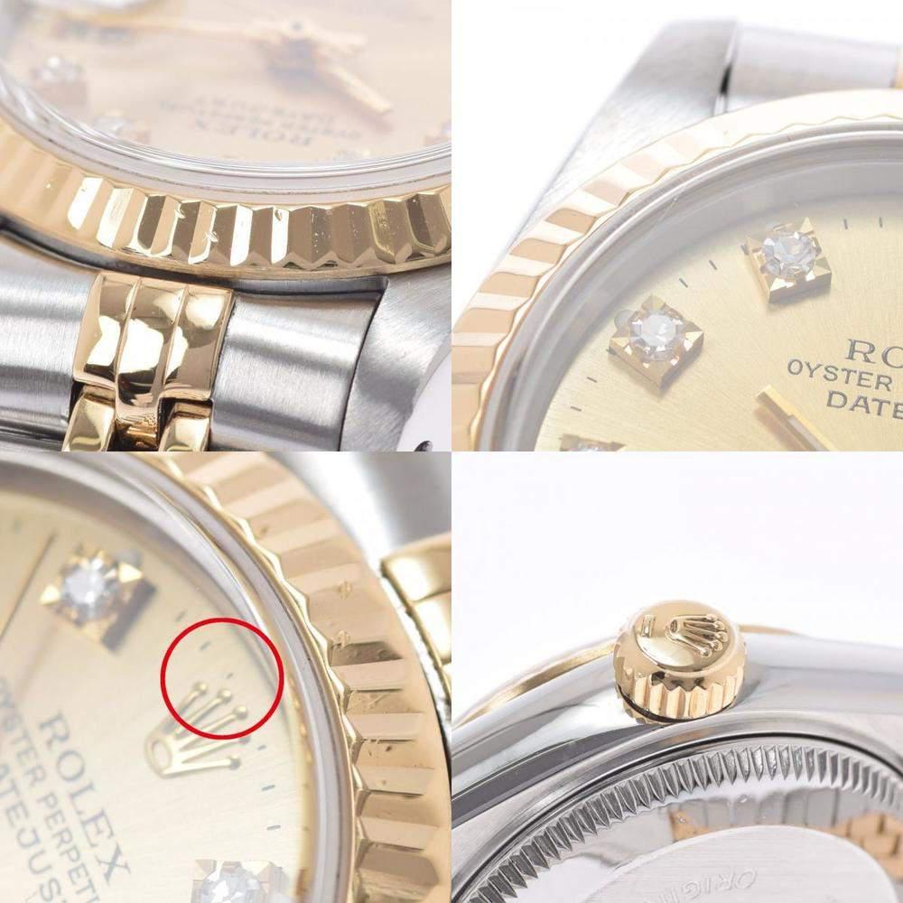 Rolex Champagne Diamonds 18K Yellow Gold And Stainless Steel Datejust 69173G Automatic Women's Wristwatch 26 mm商品第6张图片规格展示