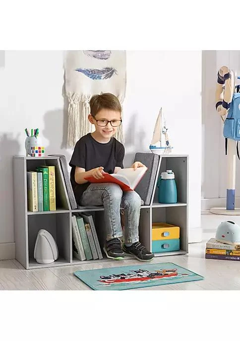 商品belk|Toy Chest Kids Cabinet Storage Organizer Children Display Shelf For Toys Clothes Books Bedroom Grey,价格¥818,第3张图片详细描述