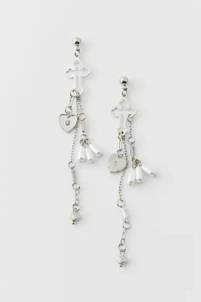 商品Urban Outfitters|Mia Cross Drop Earring,价格¥76,第2张图片详细描述