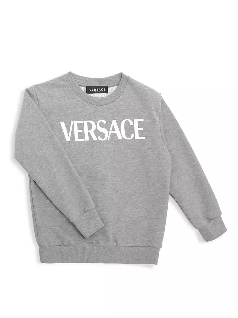 商品Versace|Little Kid's & Kid's Logo Crewneck Sweatshirt,价格¥1733,第1张图片