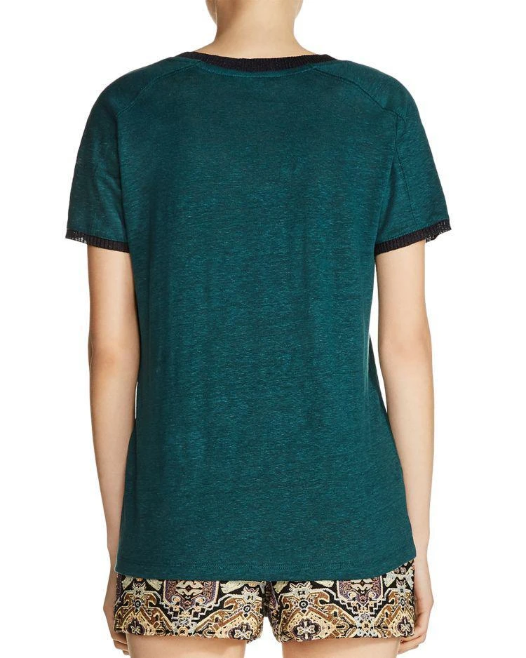 商品Maje|Tiare Sparkle Linen Tee,价格¥463,第2张图片详细描述