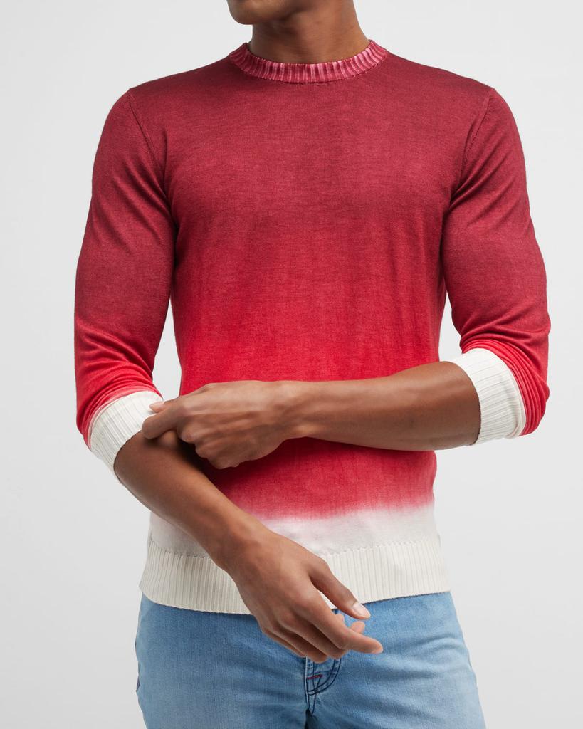 Men's Cashmere-Silk Ombré Crewneck Sweater商品第6张图片规格展示