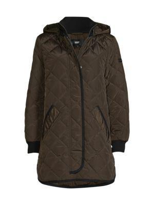 商品DKNY|Hooded Quilted Coat,价格¥672,第6张图片详细描述