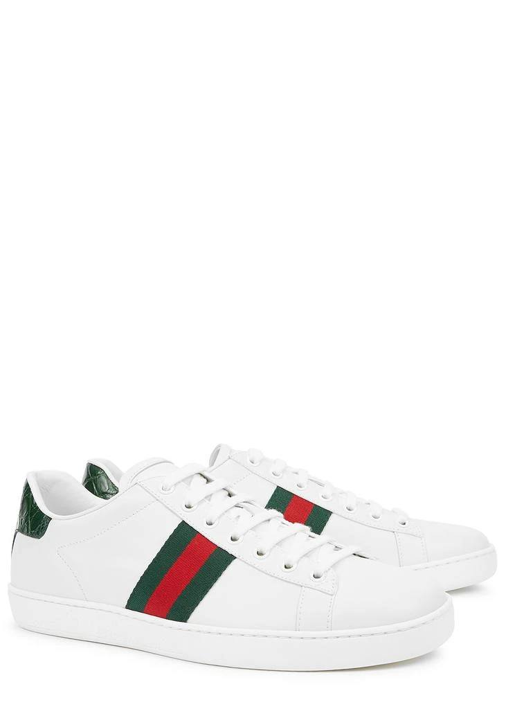 商品Gucci|New Ace white leather sneakers,价格¥5425,第2张图片详细描述