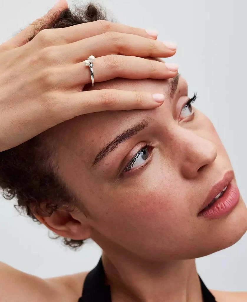 商品PANDORA|Sterling Silver Timeless Duo Treated Freshwater Cultured Pearls Ring,价格¥698,第4张图片详细描述