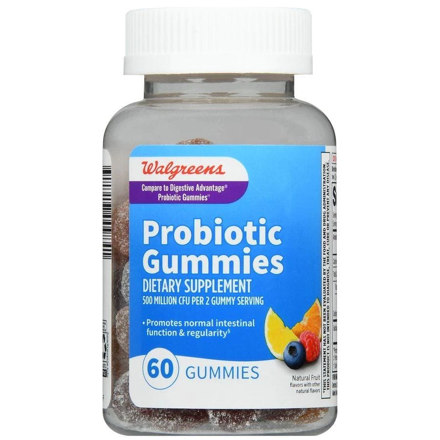 商品Walgreens|Probiotic 500 Million CFU Gummies Natural Fruit,价格¥112,第2张图片详细描述