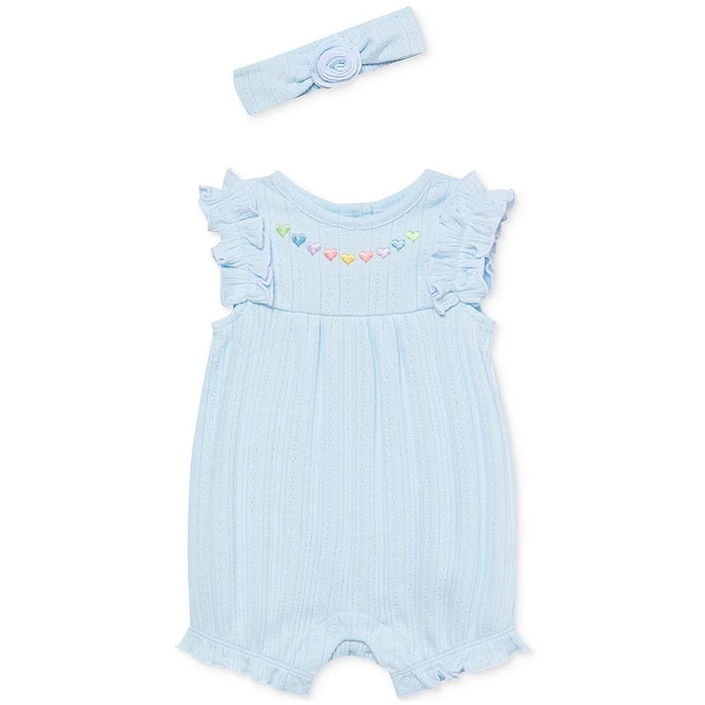 商品Little Me|Baby Girls Garden Romper and Headband, 2 Piece Set Set,价格¥67,第1张图片