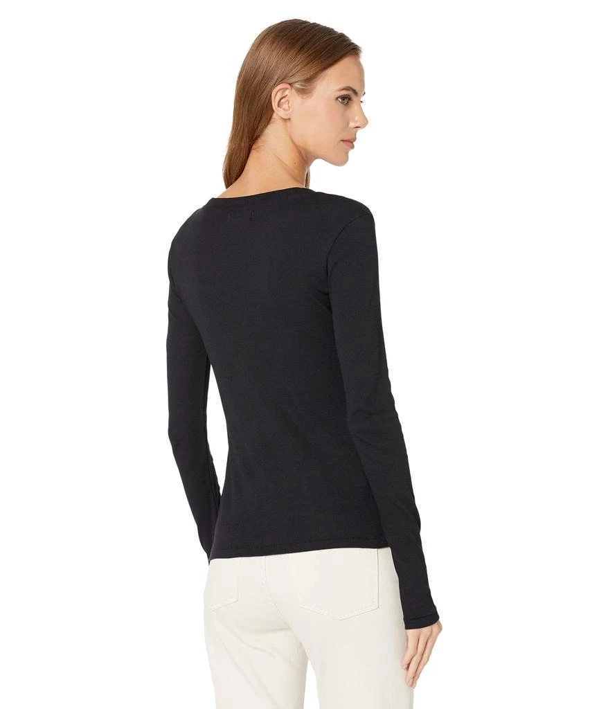 商品Madewell|Fine Ribbed Crewneck Long-Sleeve Tee,价格¥339,第2张图片详细描述