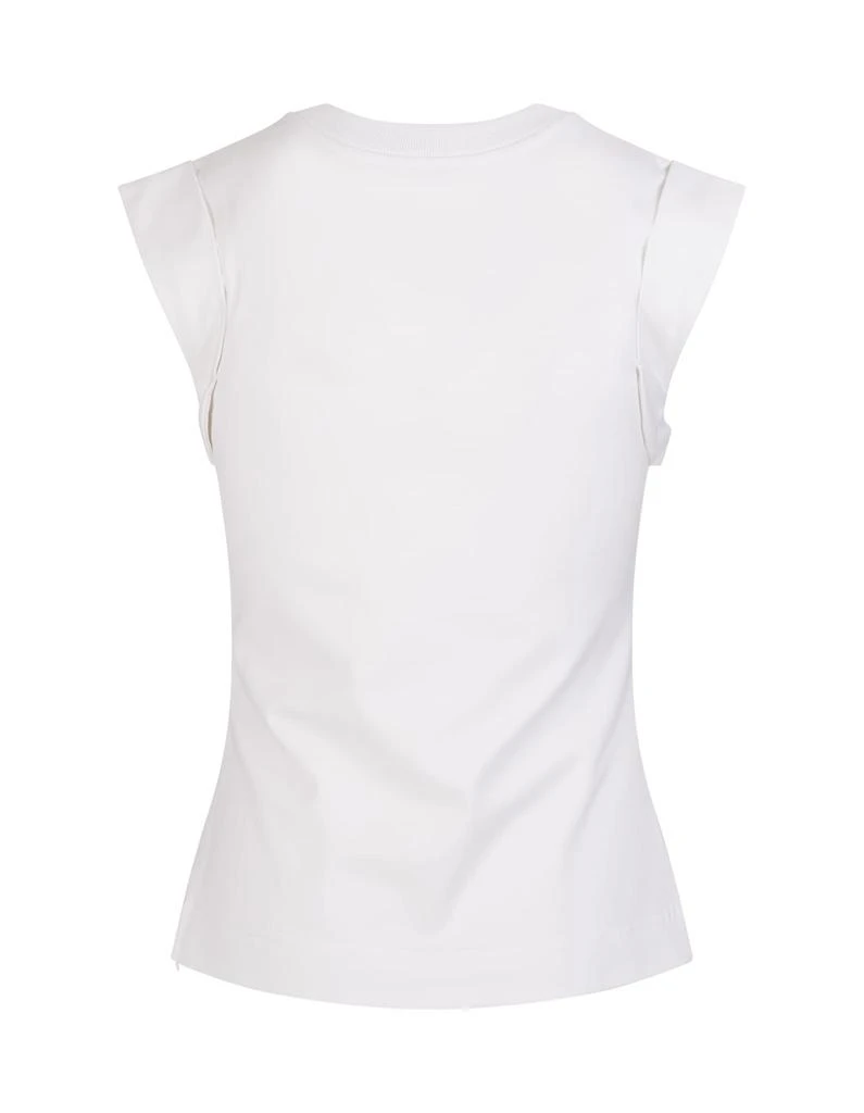 商品Alexander McQueen|Alexander McQueen Optical White Hybrid Top,价格¥2798,第2张图片详细描述