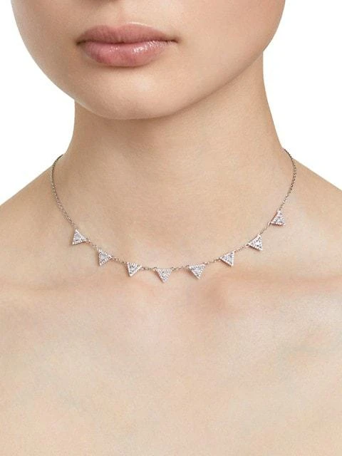 商品Swarovski|Ortyx Rhodium-Plated & Crystal Necklace,价格¥1455,第4张图片详细描述