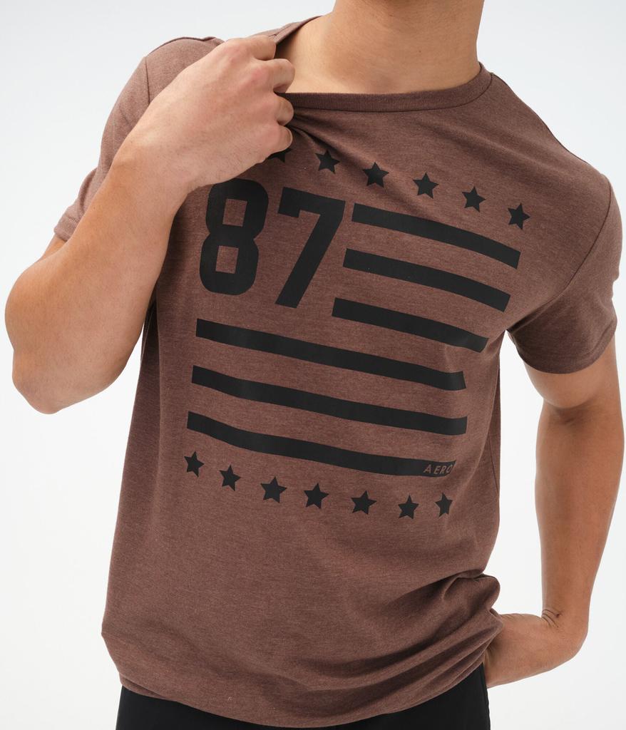 Aeropostale Men's 87 Flag Graphic Tee商品第2张图片规格展示