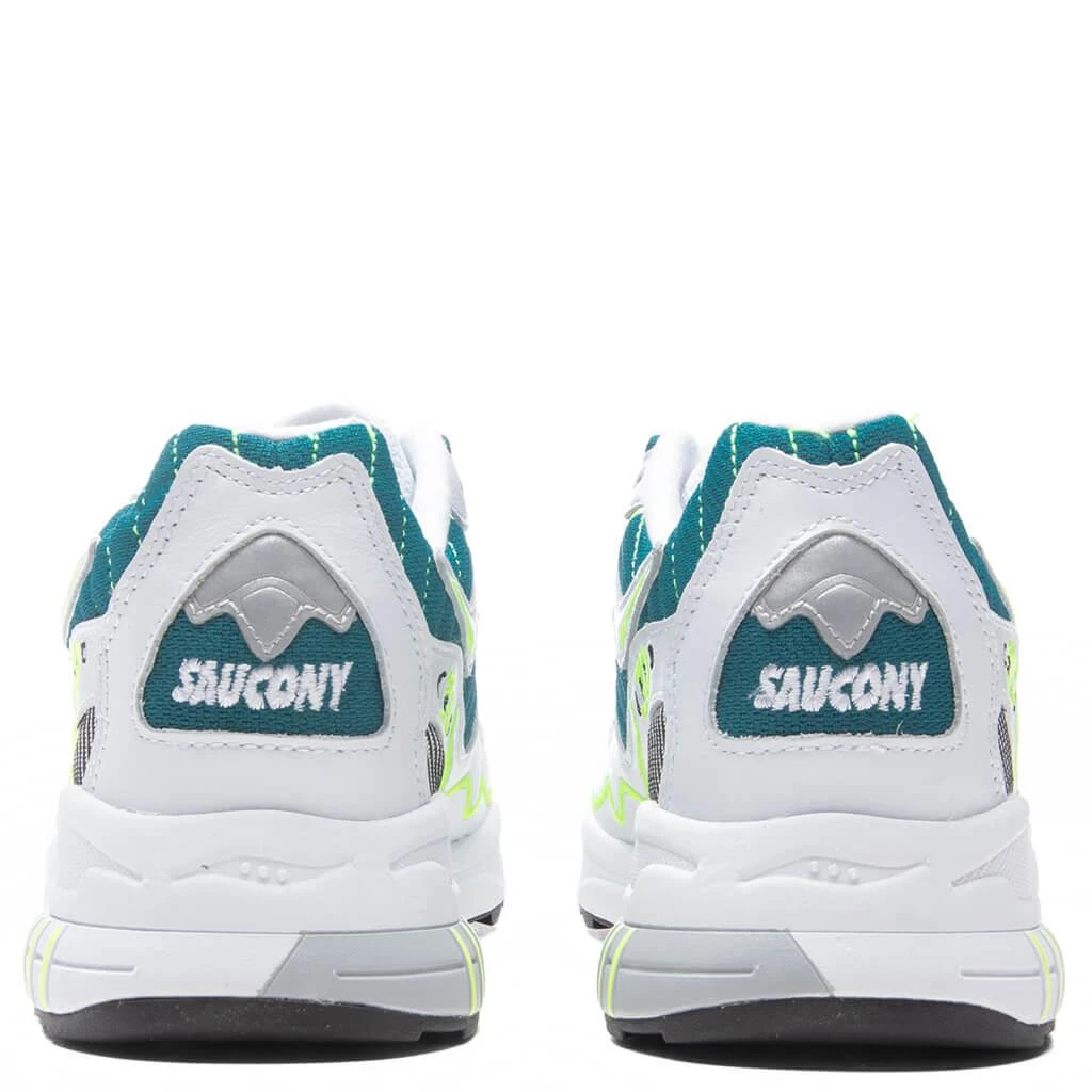 商品Saucony|Saucony 3D Grid Hurricane - White/Green,价格¥638,第4张图片详细描述