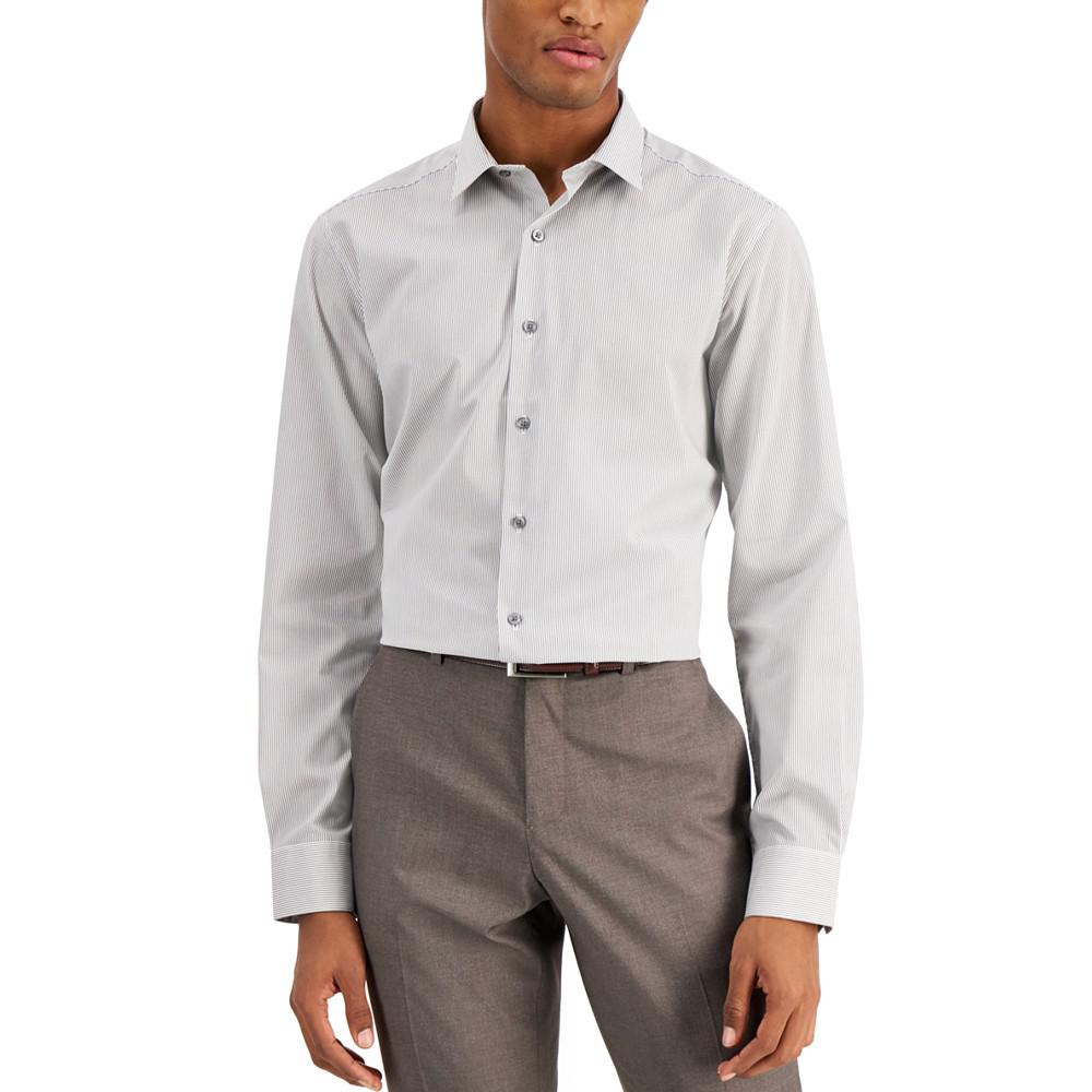 Men's Slim Fit Stripe Dress Shirt, Created for Macy's商品第1张图片规格展示