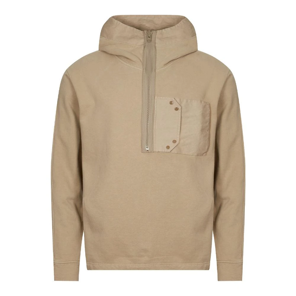 商品Ten C|Ten C Half Zip Sweatshirt - Beige,价格¥1732,第1张图片