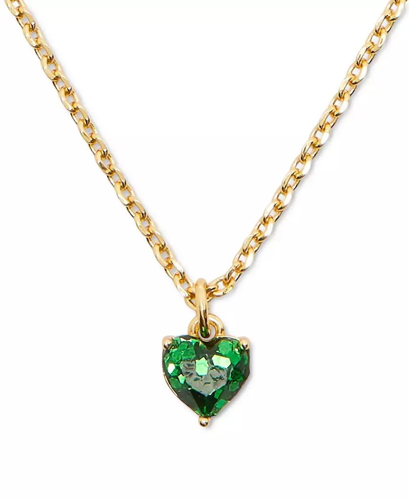 商品Kate Spade|Gold-Tone Stone Heart Pendant Necklace, 16" + 3" extender,价格¥380,第1张图片