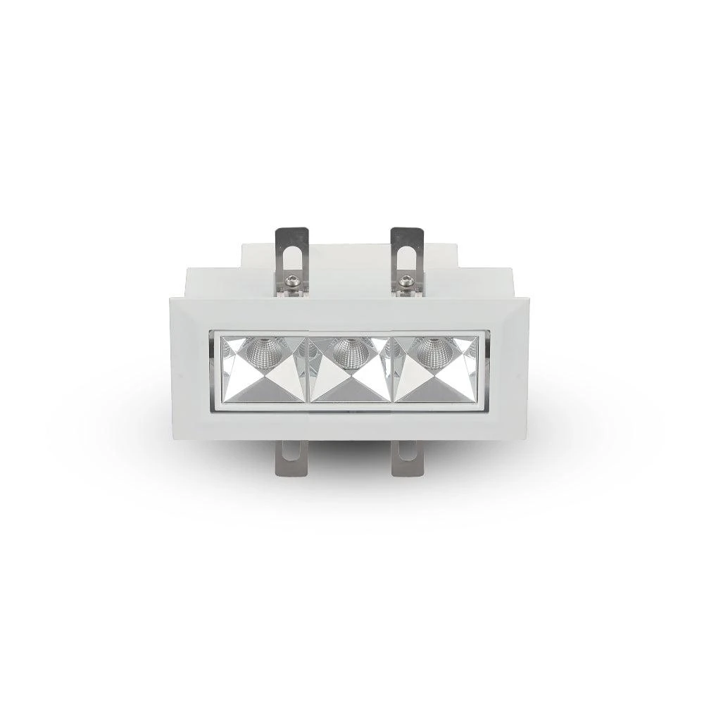 商品VONN Lighting|RUBIK 5" 3-Light LED Adjustable Recessed Downlight w/Trim 100-277V Beam Angle 34 Degree White,价格¥1101,第2张图片详细描述