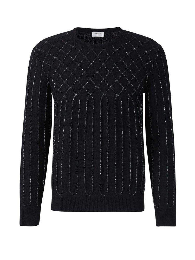 商品Yves Saint Laurent|Saint Laurent Crewneck Long-Sleeved Sweater,价格¥5637-¥6013,第1张图片