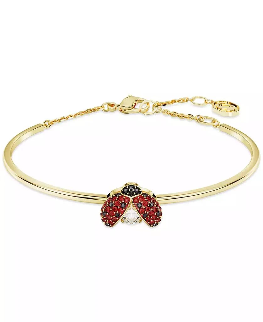 商品Swarovski|Gold-Tone Multicolor Pavé Ladybug Bangle Bracelet,价格¥864,第1张图片