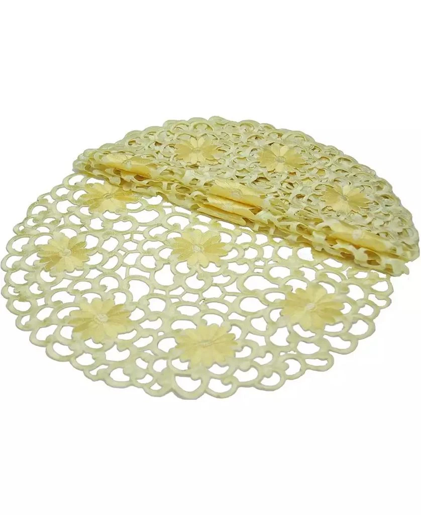 商品Xia Home Fashions|Daisy Splendor Round Doily - Set of 4, 16" x 16",价格¥419,第1张图片