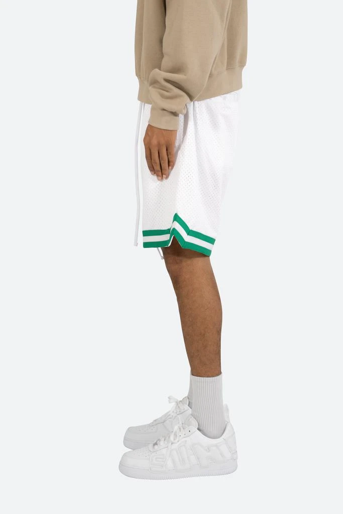 商品MNML|Basic Basketball Shorts - White/Green,价格¥136,第4张图片详细描述