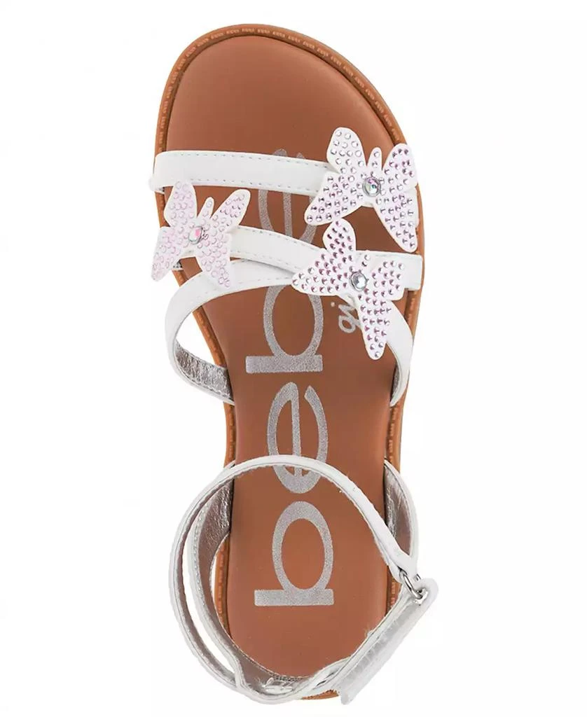 Big Girl's Strappy Sandal with Rhinestone Butterfly Appliques Polyurethane Sandals 商品