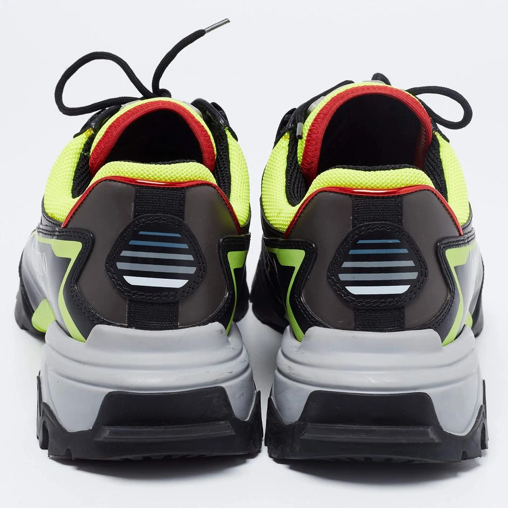 商品[二手商品] Valentino|Valentino Black/Neon Green Leather and Mesh Climber Low-Top Sneakers Size 39,价格¥2757,第5张图片详细描述