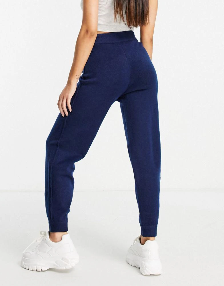 商品ASOS|ASOS DESIGN Petite co-ord knitted jogger with tie waist detail in navy,价格¥202,第2张图片详细描述