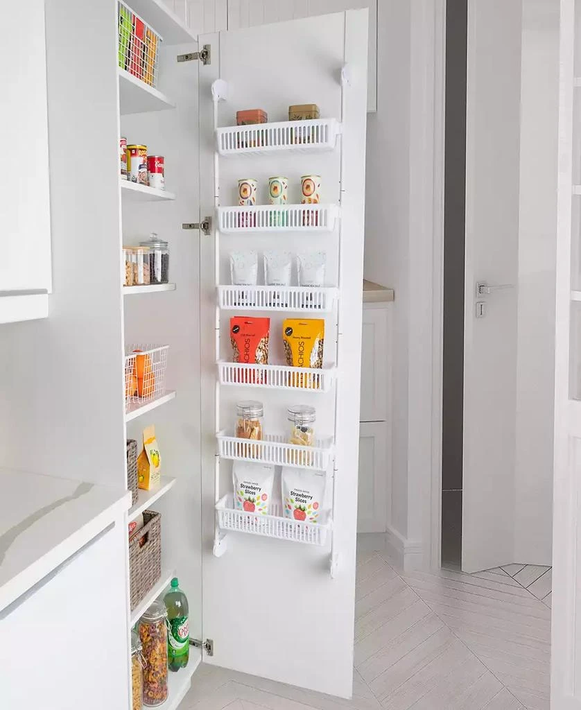 商品Smart Design|6-Tier Over the Door Pantry Organizer with 6 Full Baskets,价格¥370,第3张图片详细描述