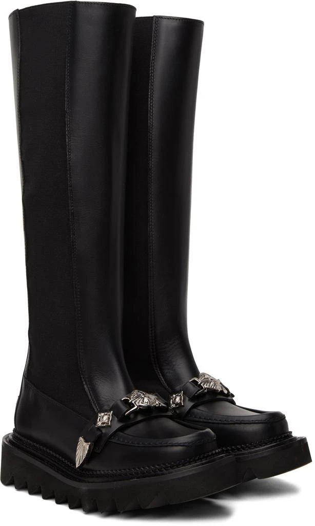 商品Toga Pulla|Black Leather Tall Boots,价格¥2152,第4张图片详细描述