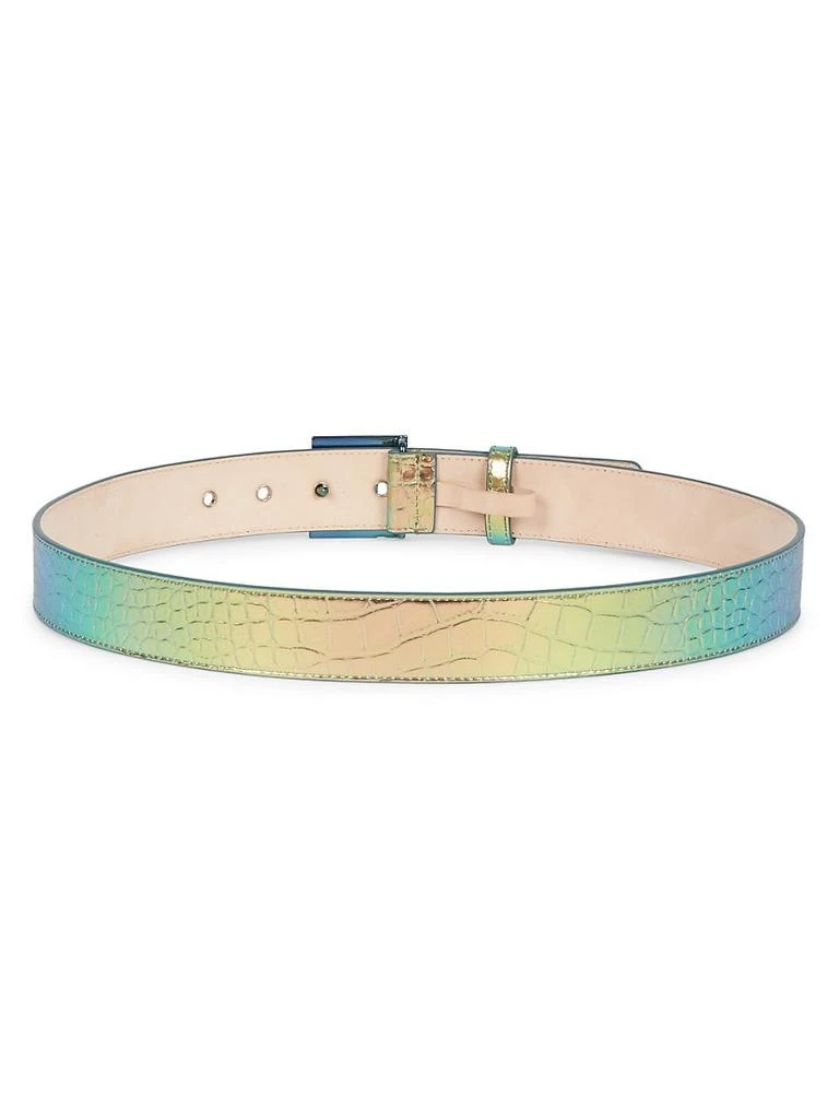 商品Balmain|Iridescent Croc-Embossed Leather Belt,价格¥2202,第2张图片详细描述