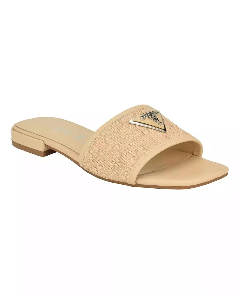 商品GUESS|Women's Tamsea One Band Square Toe Slide Flat Sandals,价格¥295,第1张图片