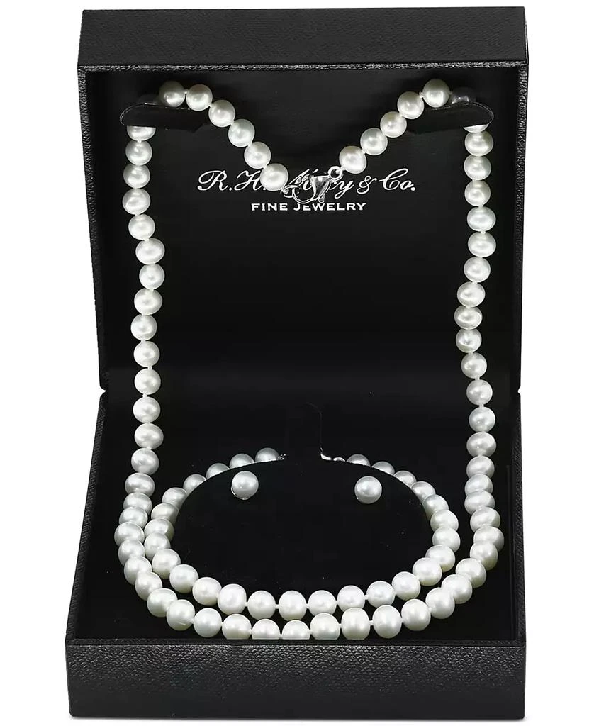 商品Effy|EFFY® 3-Pc. Set Cultured Freshwater Pearl (6-1/2 mm) Collar Necklace, Bracelet, & Stud Earrings.,价格¥1047,第2张图片详细描述