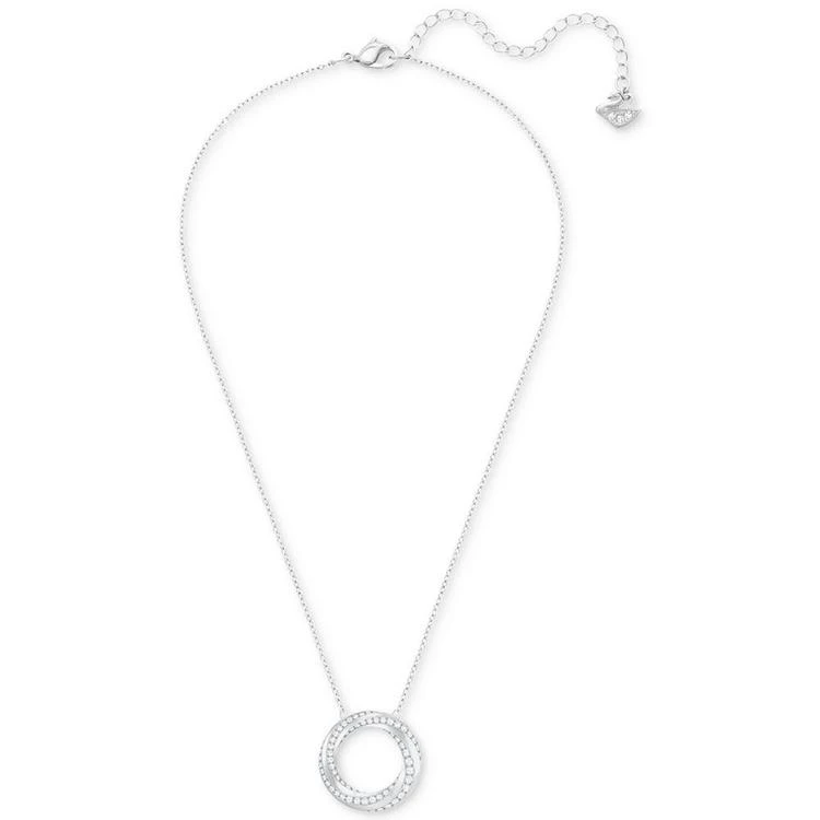 商品Swarovski|Pavé Swirl Circle Pendant Necklace,价格¥741,第4张图片详细描述