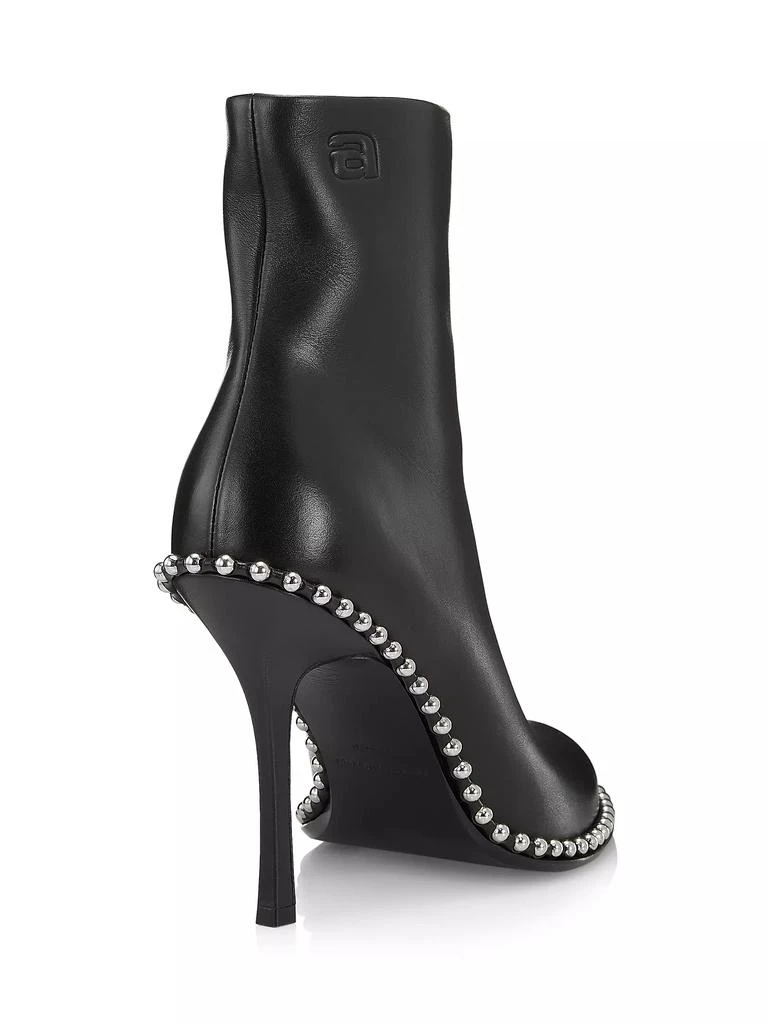 商品Alexander Wang|Nova 105MM Bead-Adorned Leather Ankle Boots,价格¥2714,第3张图片详细描述