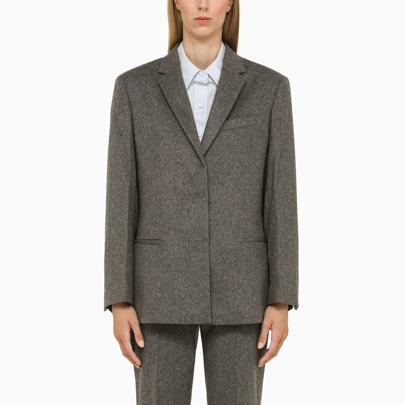 商品Calvin Klein|Grey wool tailored jacket,价格¥1479,第1张图片