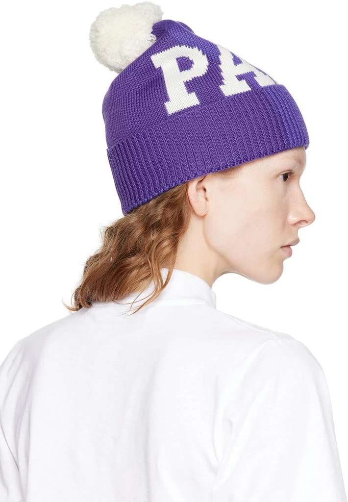 商品Palm Angels|Purple Pom-Pon Beanie,价格¥406,第3张图片详细描述