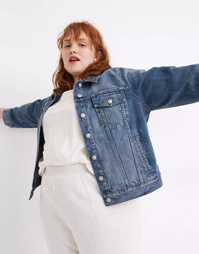 商品Madewell|The Plus Jean Jacket in Medford Wash,价格¥823-¥893,第3张图片详细描述