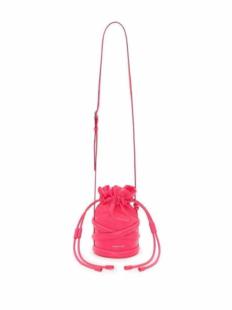 商品Alexander McQueen|ALEXANDER MCQUEEN - The Curve Soft Leather Bucket Bag,价格¥10675,第4张图片详细描述