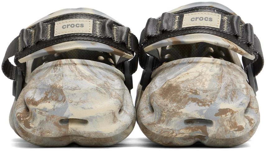 商品Crocs|Off-White & Beige Echo Marbled Clogs,价格¥400,第2张图片详细描述