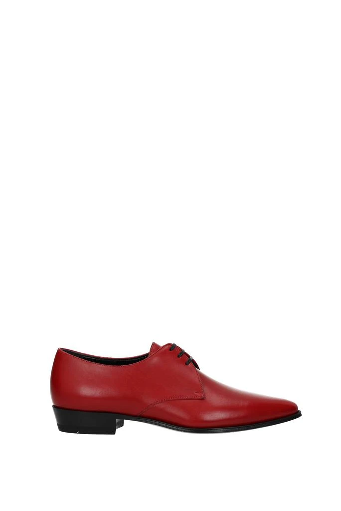 商品Celine|Lace up and Monkstrap jacno Leather Red,价格¥2663,第1张图片