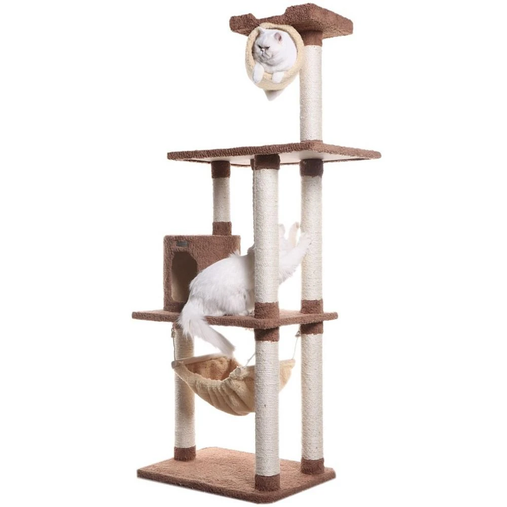 商品Armarkat|70" Real Wood Cat Tree With Scratch Posts & Hammock,价格¥1496,第1张图片