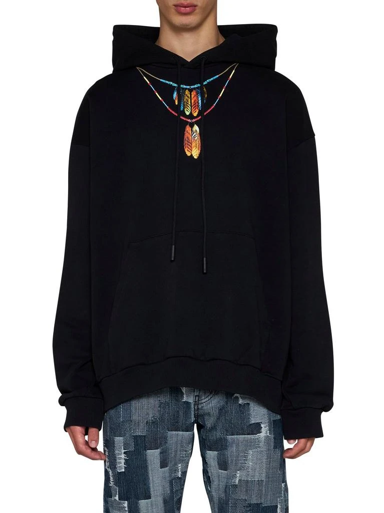 商品Marcelo Burlon|Marcelo Burlon County Of Milan Graphic-Printed Drawstring Hoodie,价格¥1656,第2张图片详细描述