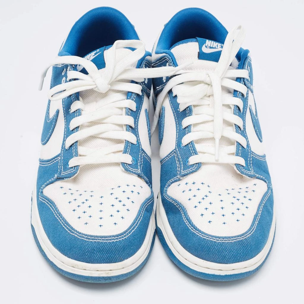 商品[二手商品] Jordan|Nike SB Blue/White Canvas Dunk Low Cloth Low Top Trainers Sneakers Size 46,价格¥2205,第3张图片详细描述