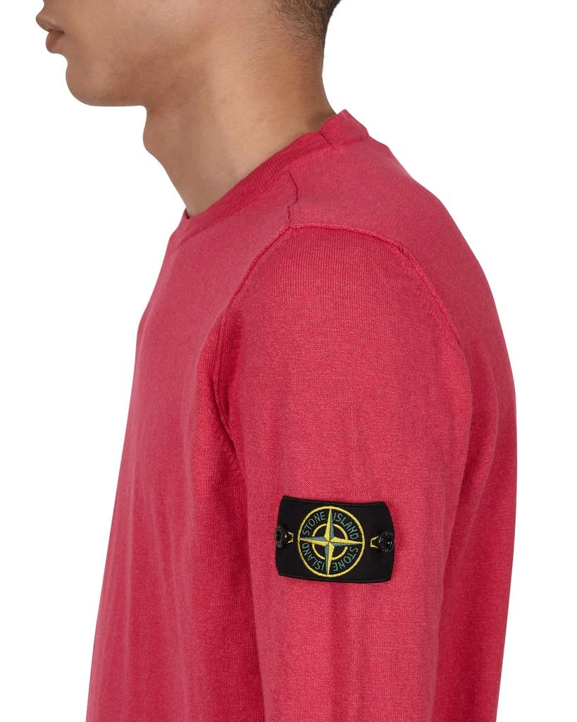 商品Stone Island|Stocking Stitch Cotton-Nylon Crewneck Sweater Pink,价格¥975,第5张图片详细描述