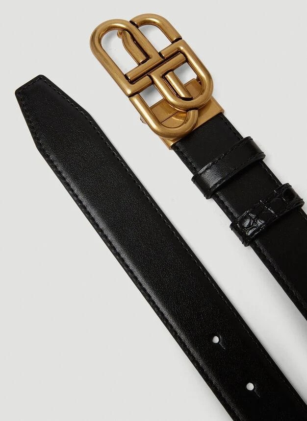 商品Balenciaga|BB Reversible Belt in Black,价格¥3833,第3张图片详细描述