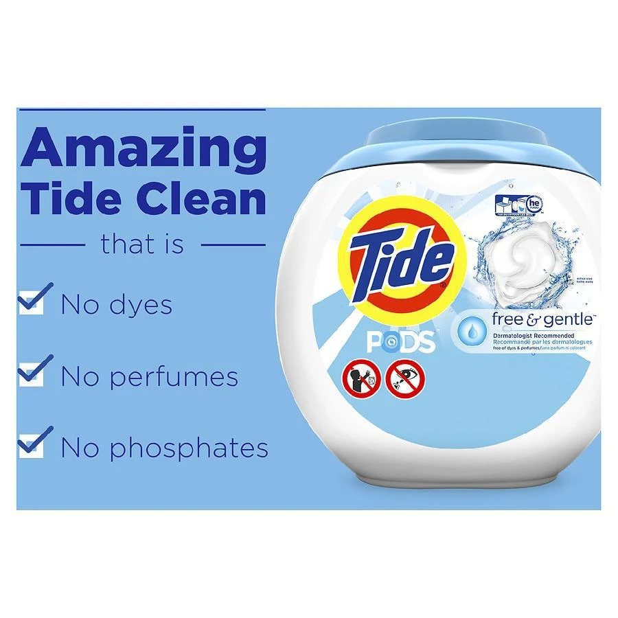 PODS Free & Gentle Laundry Detergent Soap Pacs No scent 商品