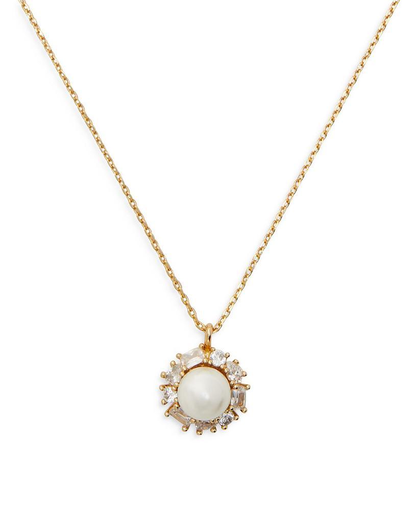 商品Kate Spade|Candy Shop Faux Pearl Halo Pendant Necklace, 17",价格¥488,第1张图片