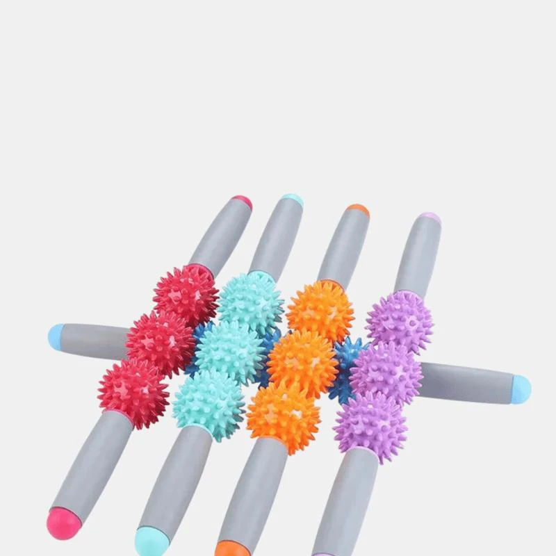 商品Vigor|Cellulite And Sore Muscles 3 Balls Version Neck, Leg, Back, Body Roller Deep Tissue Massage Stick Tools Bulk 3 Sets 3 PACK,价格¥337,第1张图片