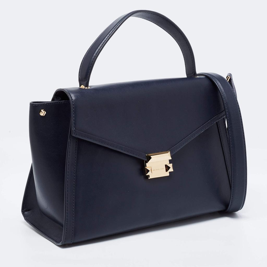 商品[二手商品] Michael Kors|Michael Kors Navy Blue Leather Whitney Top Handle Bag,价格¥1664,第5张图片详细描述